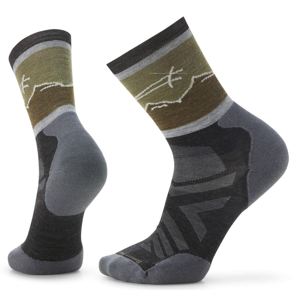smartwool Athlete Edition Approach Crew Socken - Herren Grau/Schwarz/Blau Grau/Schwarz/Blau M
