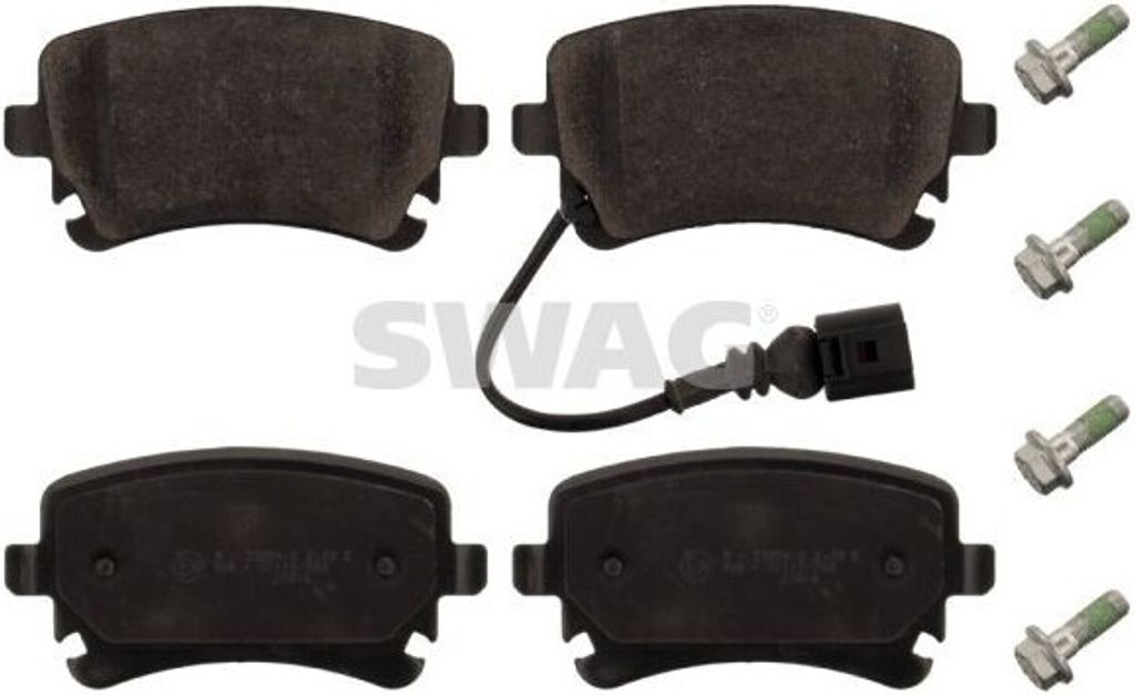 SWAG Bremsbeläge Satz Hinten Bremsklötze für VW Transporter V Bus (7HB, 7HJ, 7EB, 7EJ, 7EF, 7EG, 7HF, 7EC) 30 91 6860