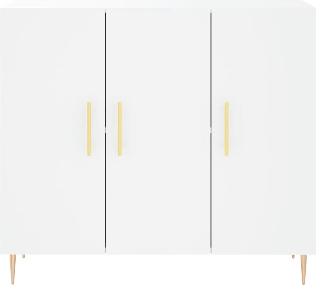 vidaXL Credenza bianca 90x34x80 cm materiale a base di legno - 6