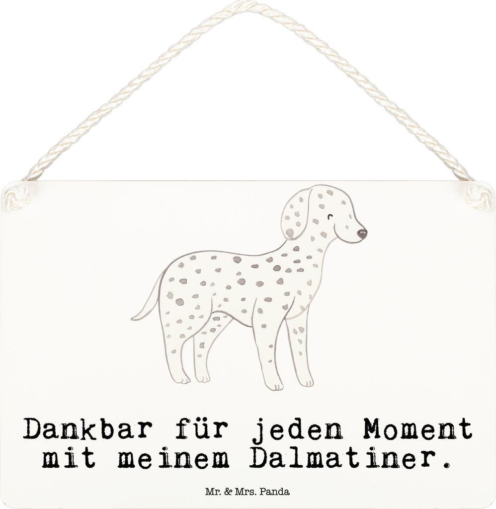 Mr. & Mrs. Panda Dekoschild Dalmatiner Moment DIN A6 - Weiß - Geschenk, Dekobrett, Dalmatinac, wandtafel, Wandbild Holz, holzbild, Schild, Türschild