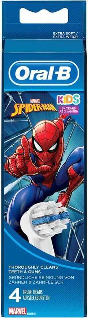 Oral-B Brosses à dents adaptables Spiderman 4 pièces Image du produit 