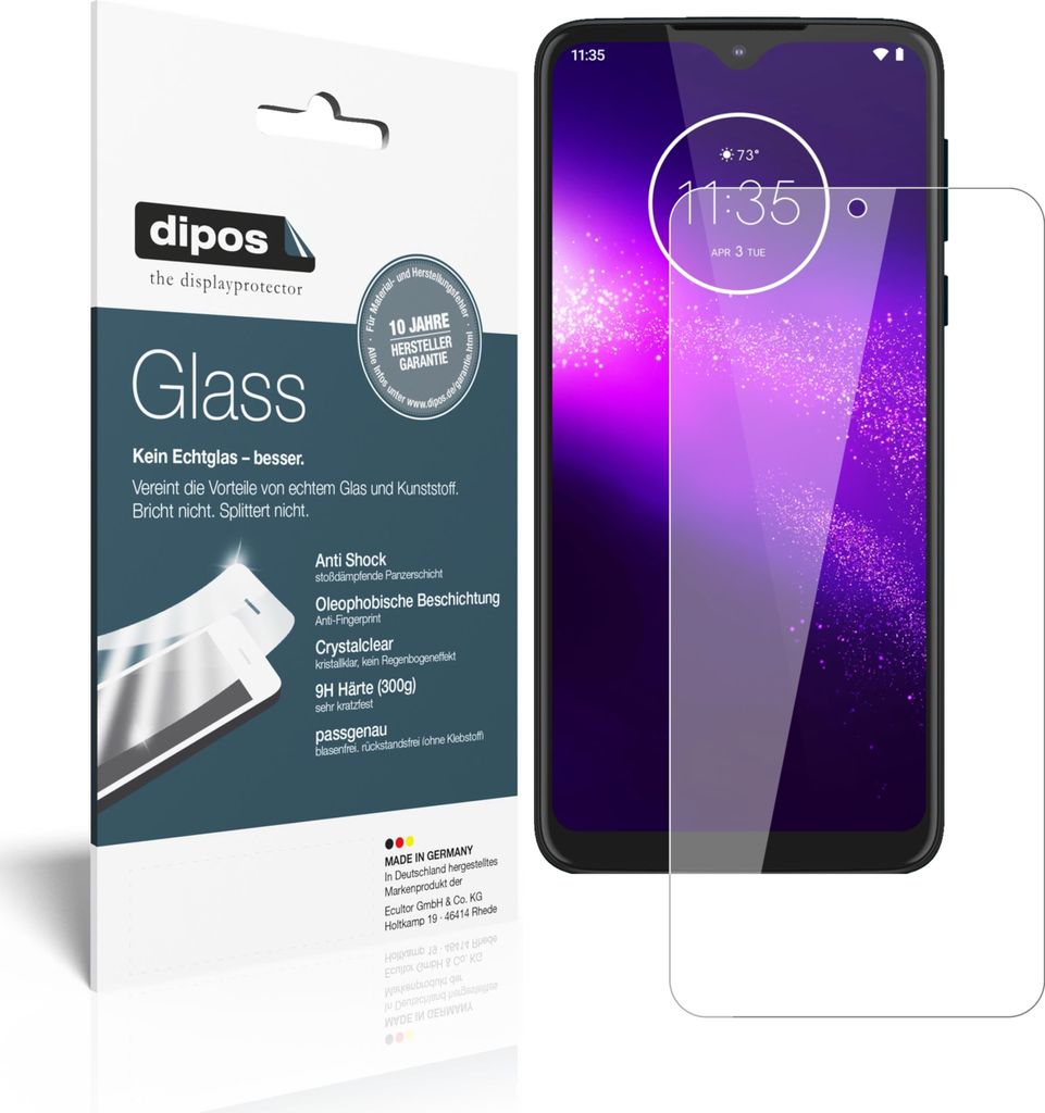 2x Schutzfolie für Motorola One Macro - Anti-Shock 9H Folie dipos Glass Kunststoffglas