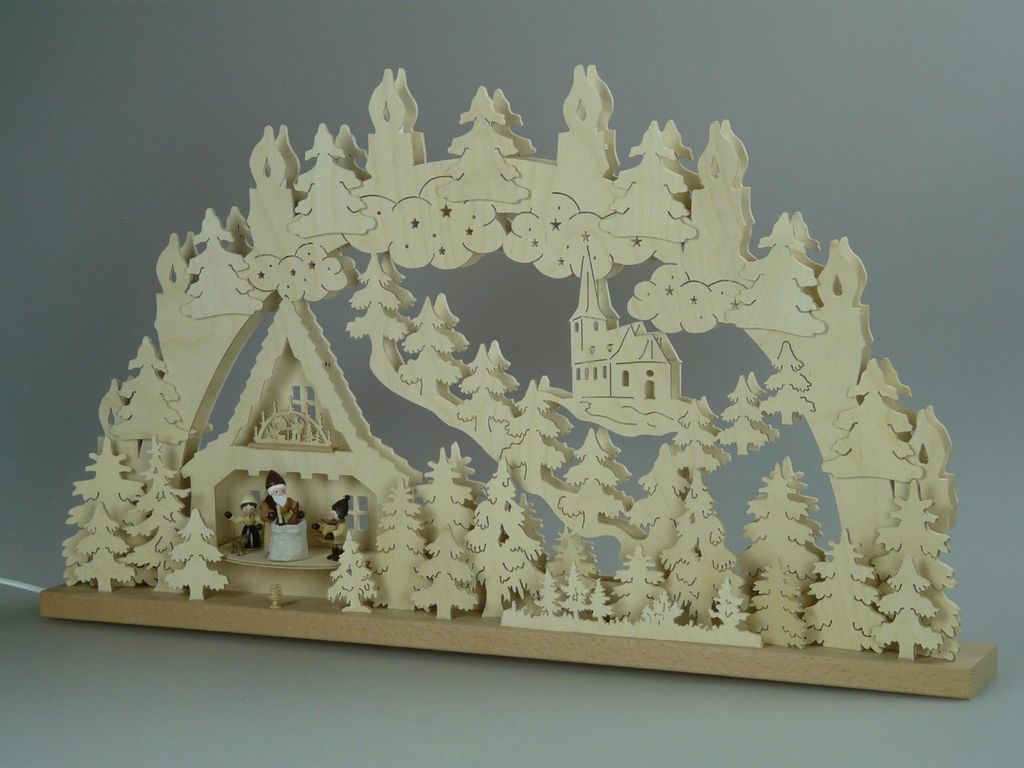 Original Erzgebirgischer Marken Schwibbogen Lichterbogen 70 x 43 cm S70-2_15