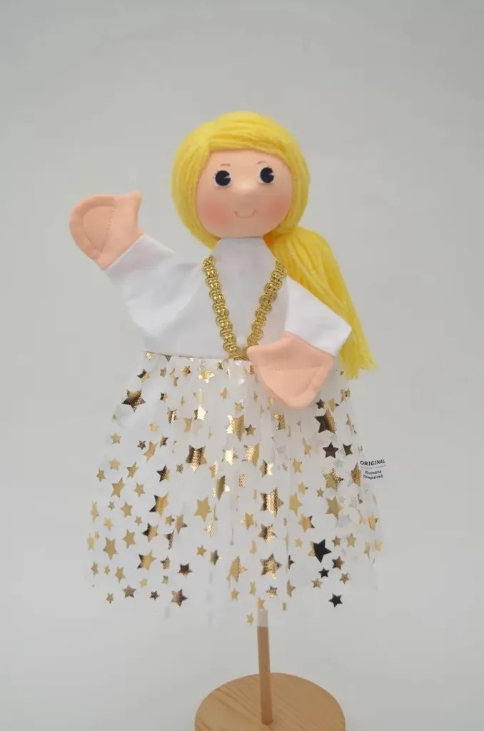 Marionnette à main Cendrillon 30 cm 2 en 1 pour contes et spectacles
