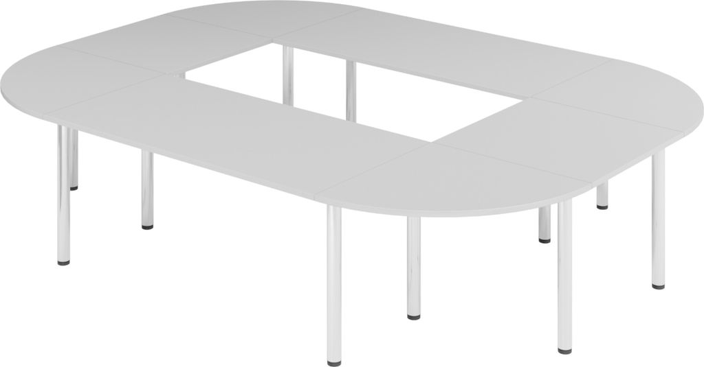 bümö Konferenztisch-Sets Serie-K - Nachbildung: Grau, Größe: Set K4 | 320x240 cm