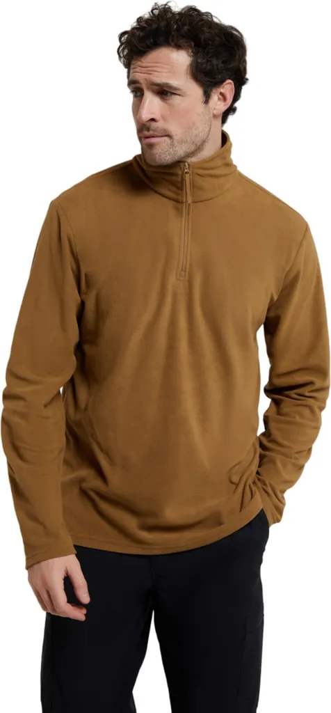 Pile Uomo Camber II Mountain Warehouse - Colore Senape Mezza Zip S