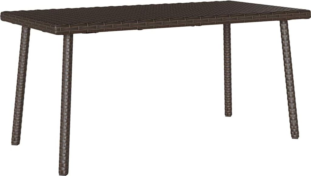 Garten-Couchtisch Rechteckig Braun 80x40x37 cm Poly Rattan