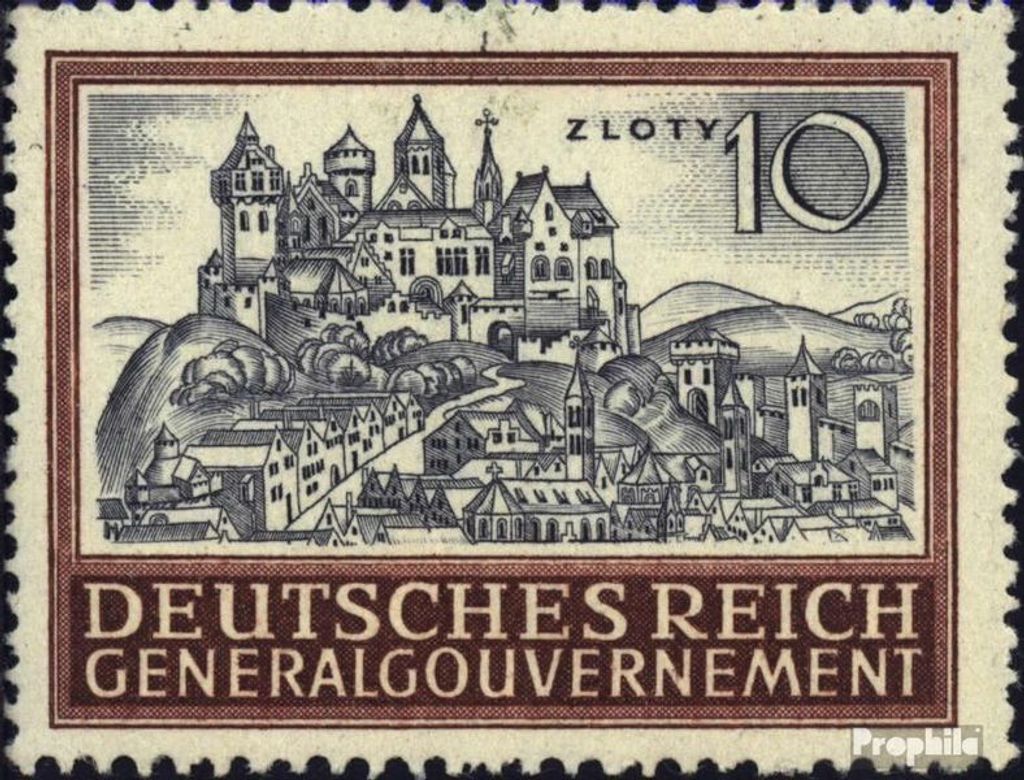 Briefmarken Generalgouvernement 1943 Mi 116 gestempelt Bauwerke