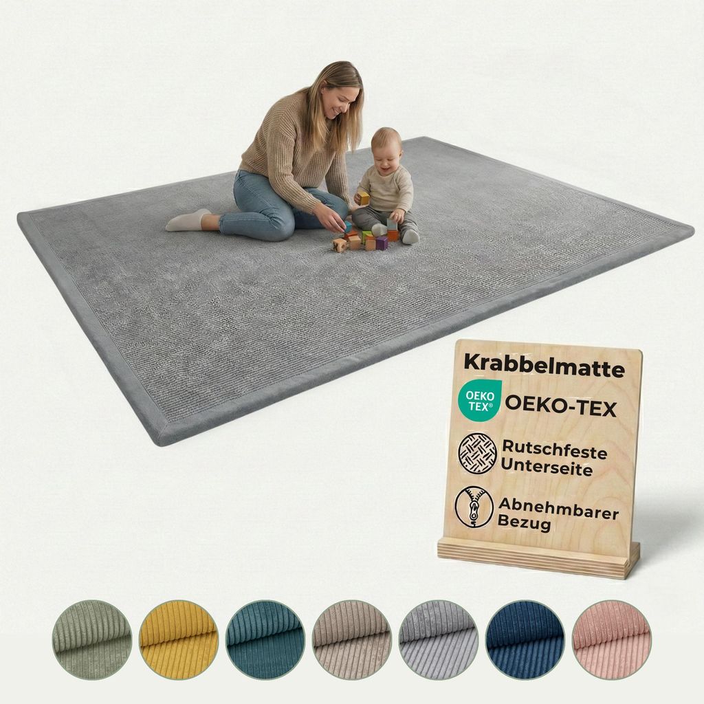 Pillows24 – Krabbelmatte Baby 150x200 cm | 3 cm Dick Produktbild 
