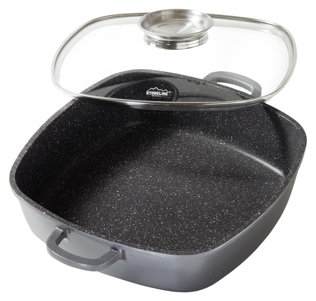 STONELINE® Teglia quadrata da 28 cm con coperchio Immagine del prodotto 