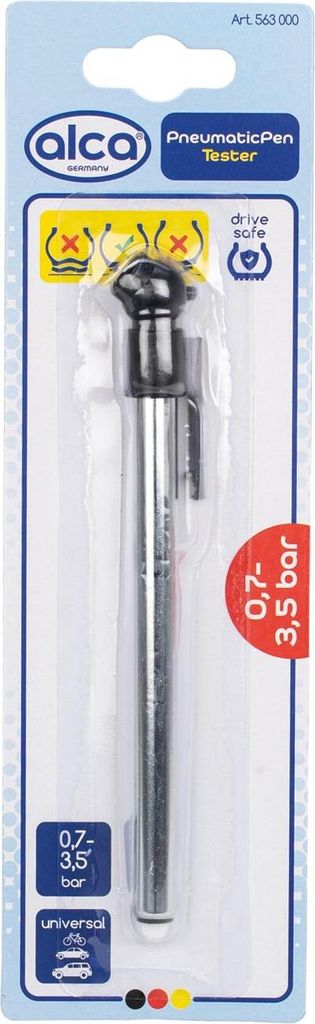 alca Reifendruckprüfer Luftdruckprüfer Manometer für Reifen 07 - 3,5 bar Druckprüfer Pneumatic Pen Tester Schraderventil Auto