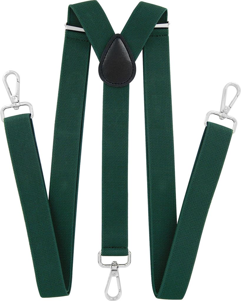 axy Hosenträger Herren Hosenträger 3 robusten Karabiner Verschluss 2,5 cm breit Y-Form verstellbar und elastisch 120cm Lang