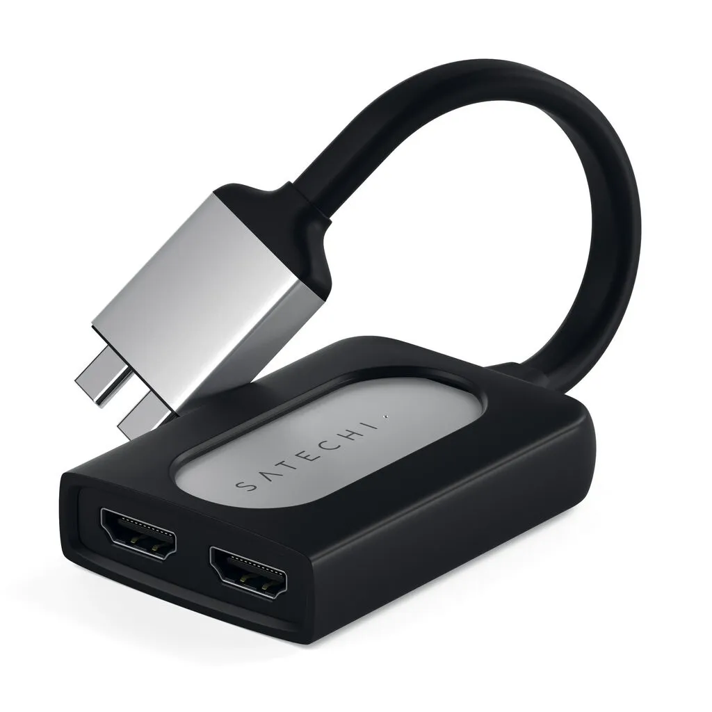 Satechi ST-TCDHAS Adaptateur Double HDMI 4K USB-C pour MacBook Pro Air