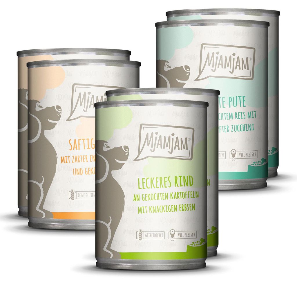 MjAMjAM confezione da 6x400g di cibo umido misto per cani Immagine del prodotto 