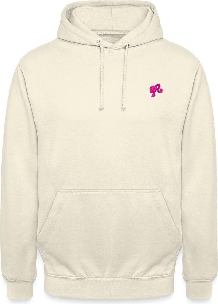 Spreadshirt Barbie Silhoutte Stick Uni Hoodie, M, Vanille-Milchshake