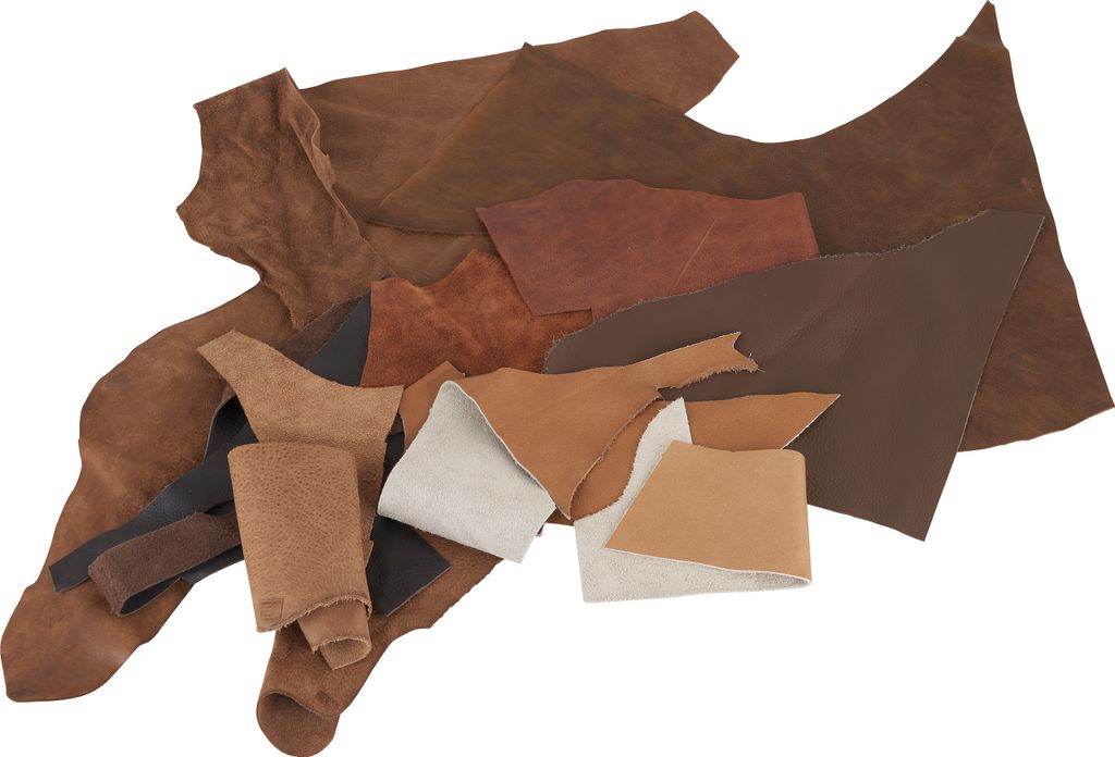 CREARTEC Lederreste 500 g Bastelmaterial für DIY Projekte und Handarbeiten