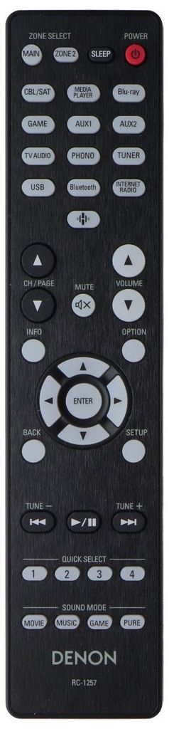 Originale Denon RC-1257 Receiver Fernbedienung Produktbild 