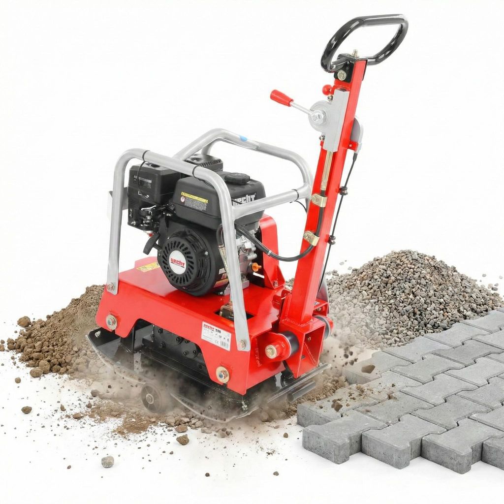 Rüttelplatte Vibrationsstampfer mit Gummischutzmatte HECHT 1116 | 630 x 400 mm | 40 cm Verdichtungstiefe | 4300 /min 4,1 kW / 5,5 PS