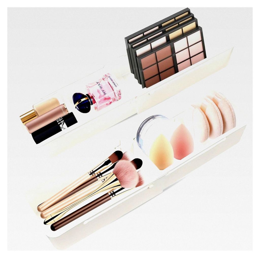 Schubladen Organizer, 2 Stück verstellbare Schubladentrenner, 26,5-38,5 cm Länge und 6,5 cm Höhe, hängender Organizer für Schubladen, Kosmetik...