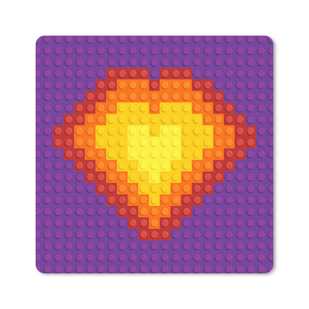 MuchoWow Mauspad Mousepad Muster - Herz 20x20 cm - Mousepads - Maus Mat - Pad - Mausunterlage - Desk Mat - Bureauartikeln