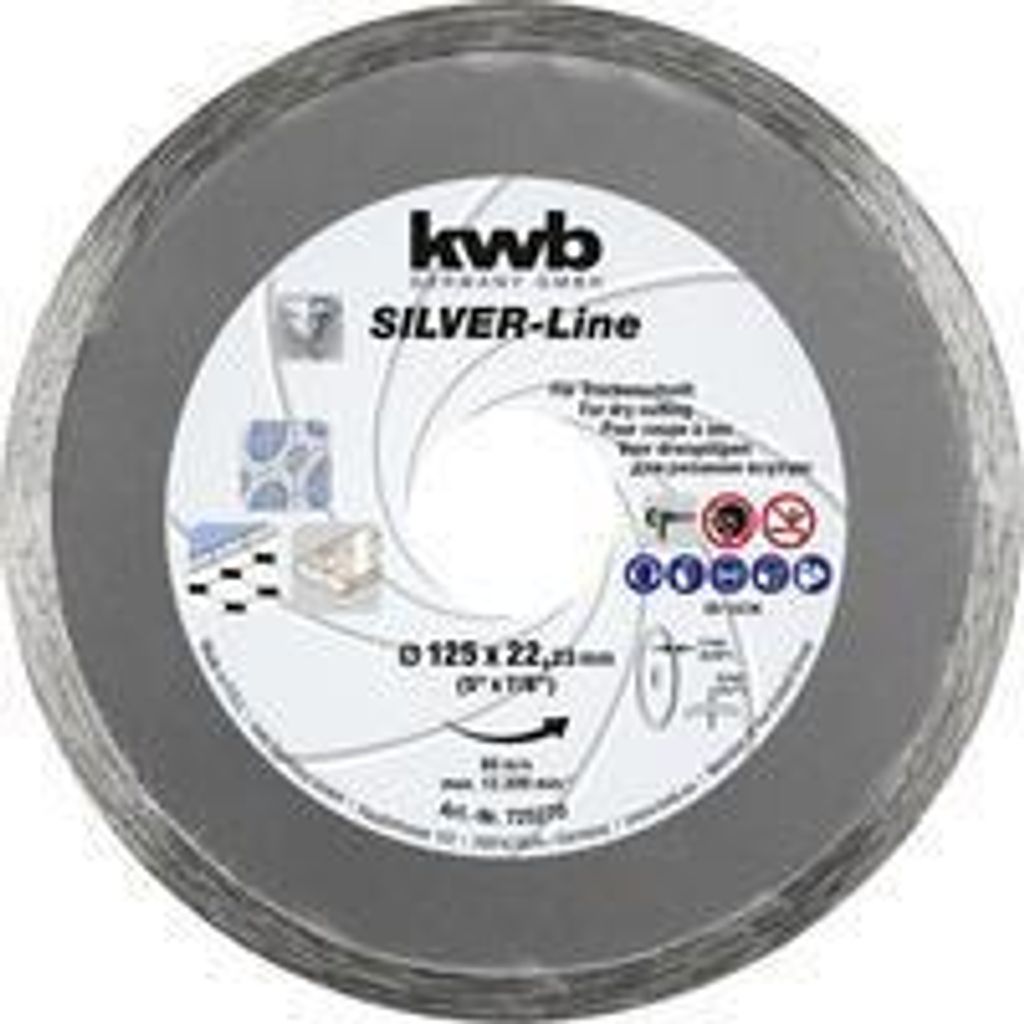 kwb 725870 Diamanttrennscheibe Durchmesser 230 mm Bohrungs-Ø 22.23 mm Fliesen, Keramik 1 St