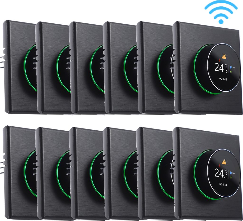 12X WiFi Smart Thermostat 5A Raumthermostat Wasserheizungsgeräte Fußbodenheizung, APP-Steuerung, Sprachsteuerung Kompatibel mit Google Home/Alexa