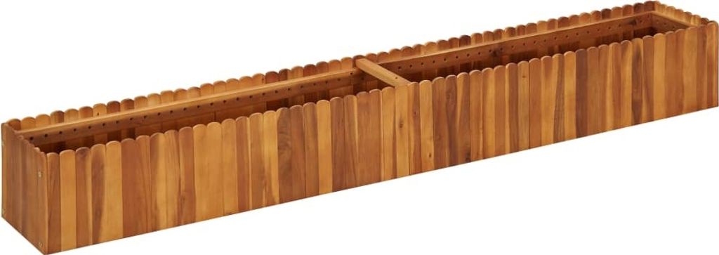 furnicato Garten-Hochbeet 200x30x25 cm Massivholz Akazie