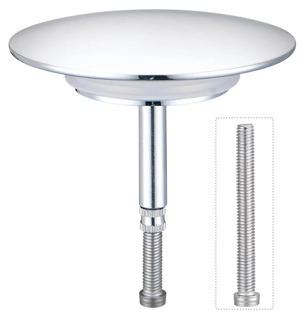 Bouchon baignoire 72mm avec double joint innovant et réglage de la hauteur