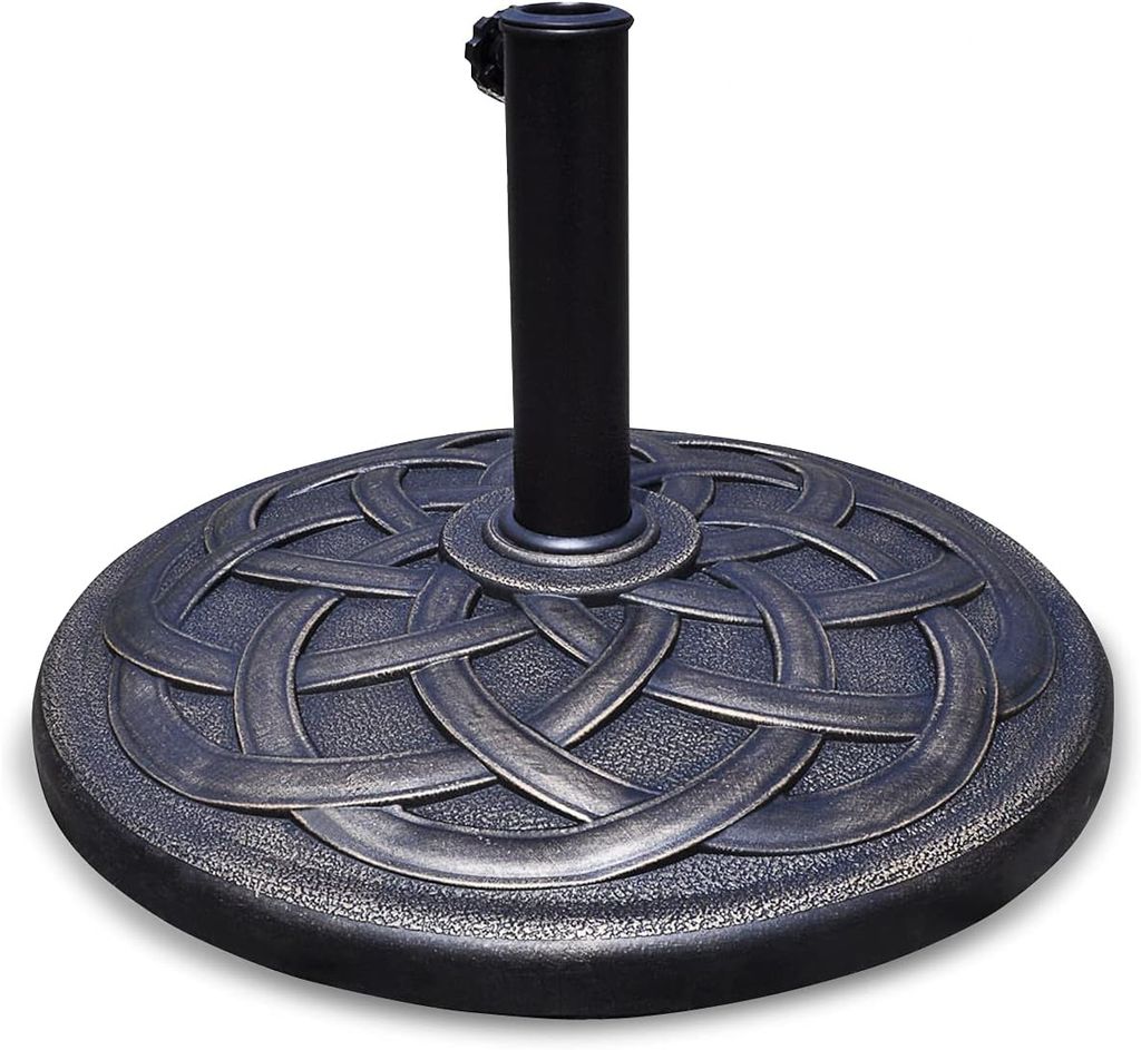 Sonnenschirmstaender aus Metall, Schirmstaender mit Sicherungsmutter im Retro-Stil, Balkonschirmstaender für 38/48 mm Schirmstangen, für Garten &...