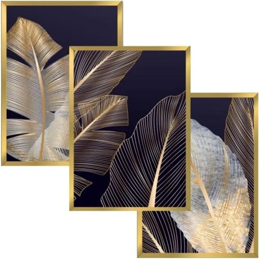 Decorazioni Parete Soggiorno Moderno: Tris Stampe Artistiche di Design