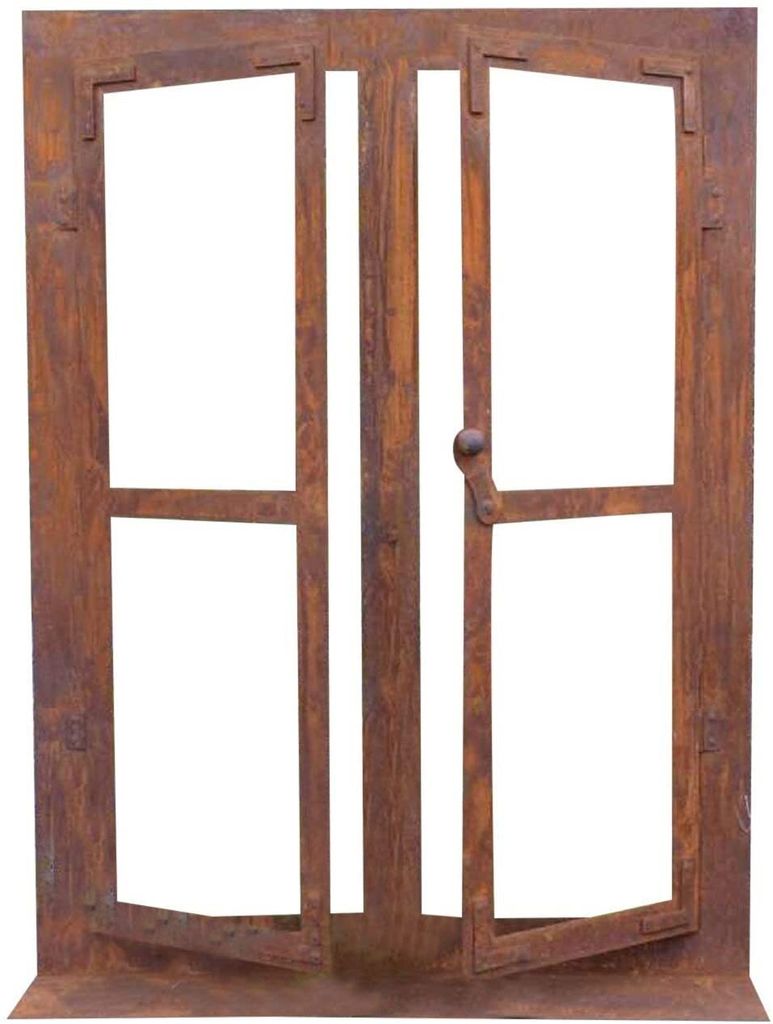 Deko Fenster 80x60 cm hoch zum Öffnen auf Platte Sprossen Produktbild 