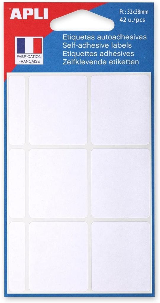 APLI Vielzweck Etiketten 32 x 38 mm weiß 42 Etiketten