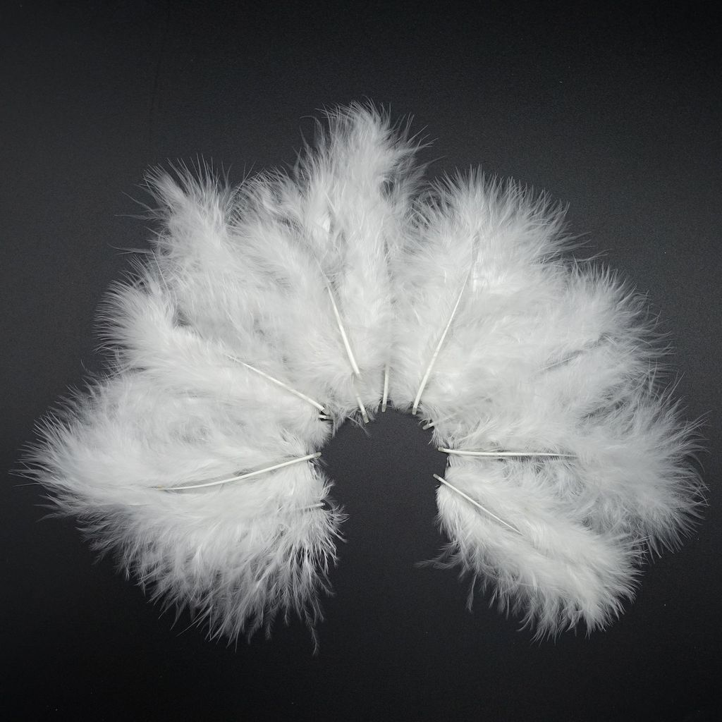 Weiße Federn zum Basteln und Schmücken (6-10cm / 10-12 Stück)