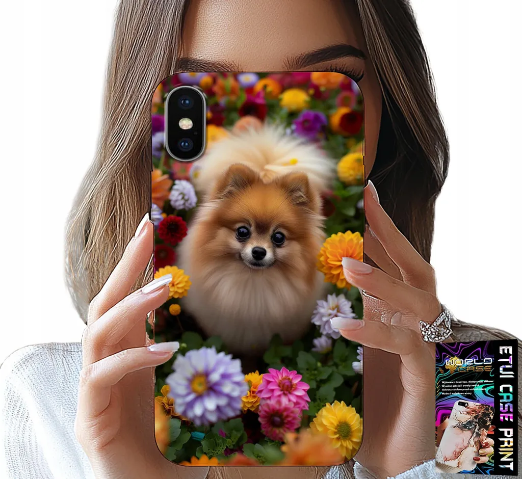 Custodia Per Iphone Xs Max - Simpatico Cane, Custodia Pomeranian + Vetro - 1