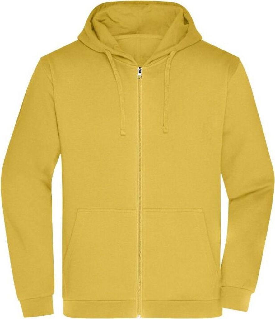 Klassische Sweatjacke mit Kapuze yellow, Gr. XXL