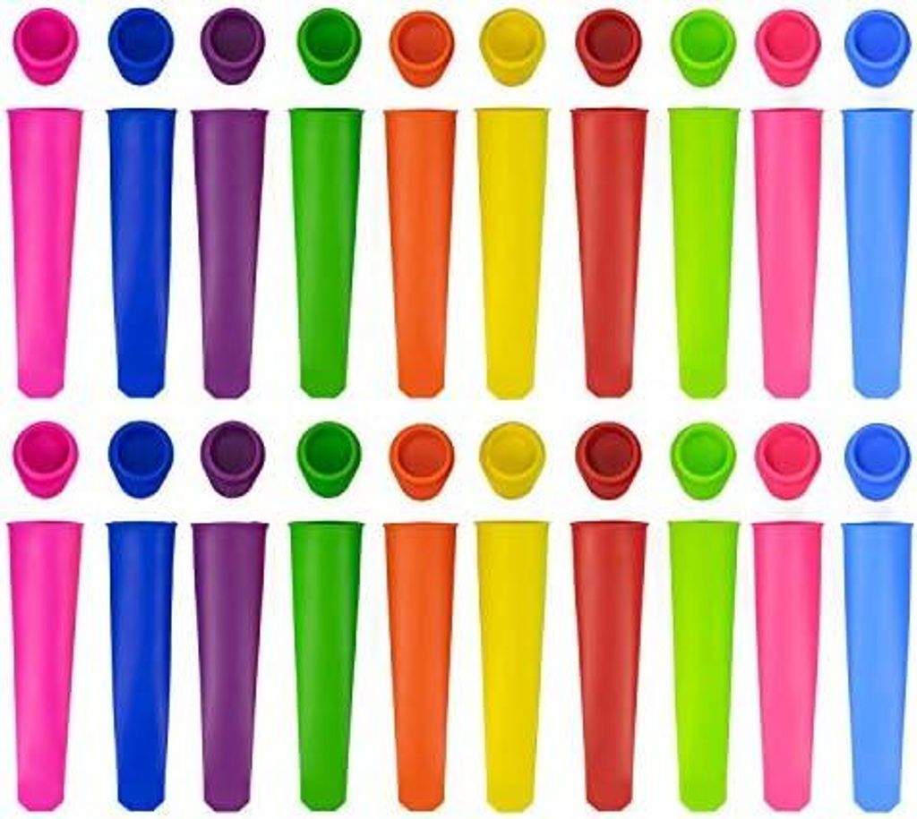 Tebery 20 Stück Eisformen Silikon, EIS am Stiel Eislutscher Formen mit Decke, Ice Pop Maker, Wassereis Formen Popsicle 100% Lebensmittel Silikon, ...