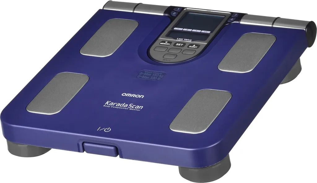 Bilancia Elettronica Omron BF511: Design Quadrato e Precisione Blu - 4