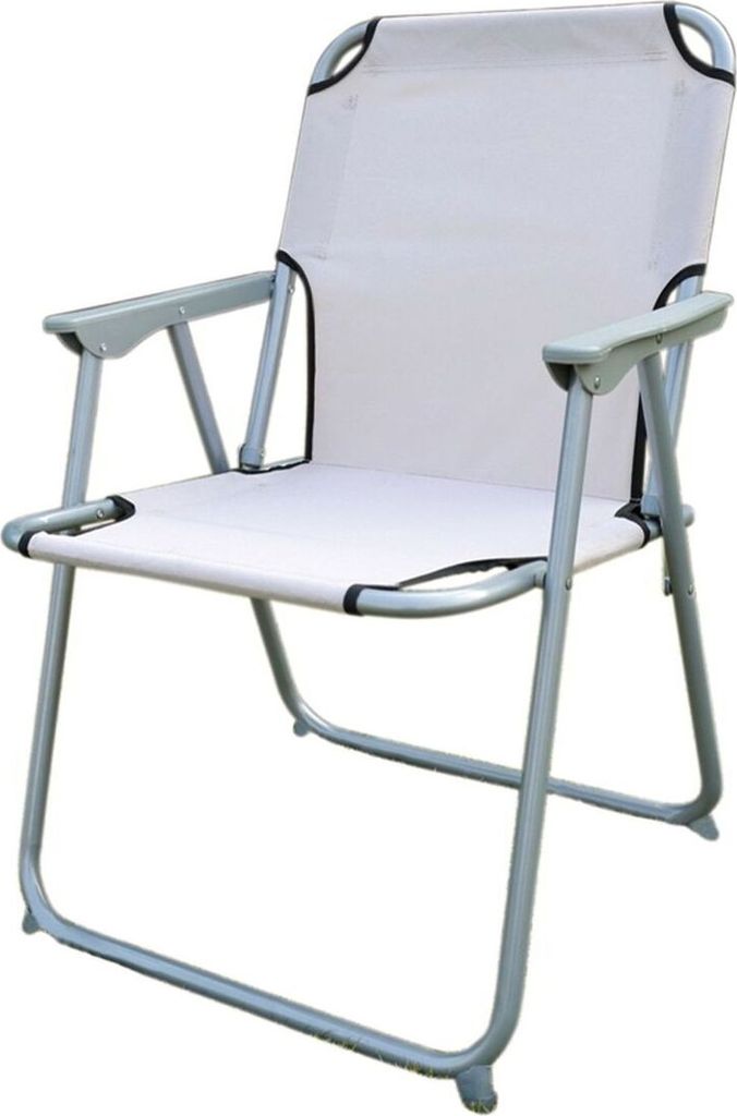 Linder Exclusiv Klappstuhl Oxford PO2600B Beige – Campingstuhl & Angelstuhl, bis 100 kg, Faltbar Stuhl, Gartenstuhl