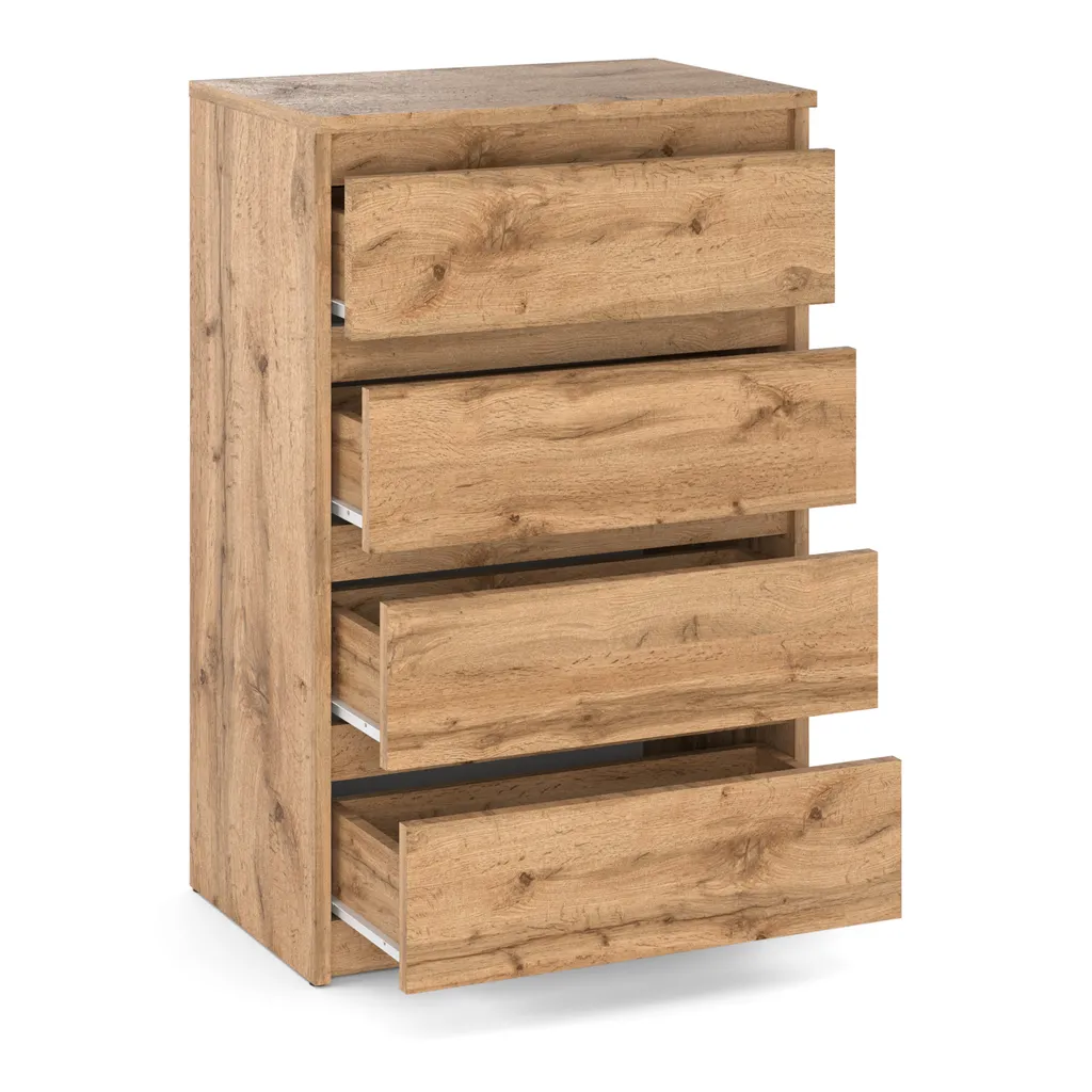 Commode buffet 60 cm meuble de rangement 4 tiroirs chambre STIV