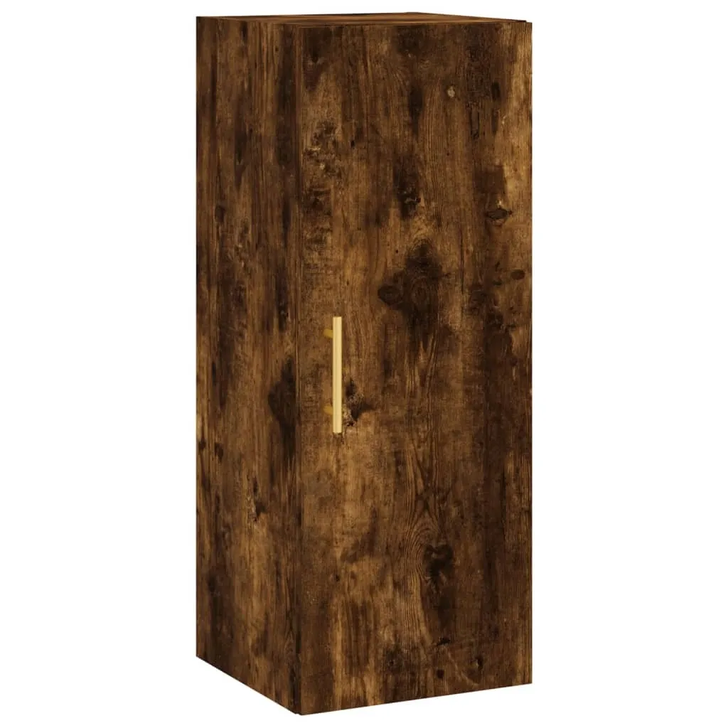 Mobile Pensile 34,5x34x90 cm Rovere Fumé - Soluzione Salvaspazio Elite