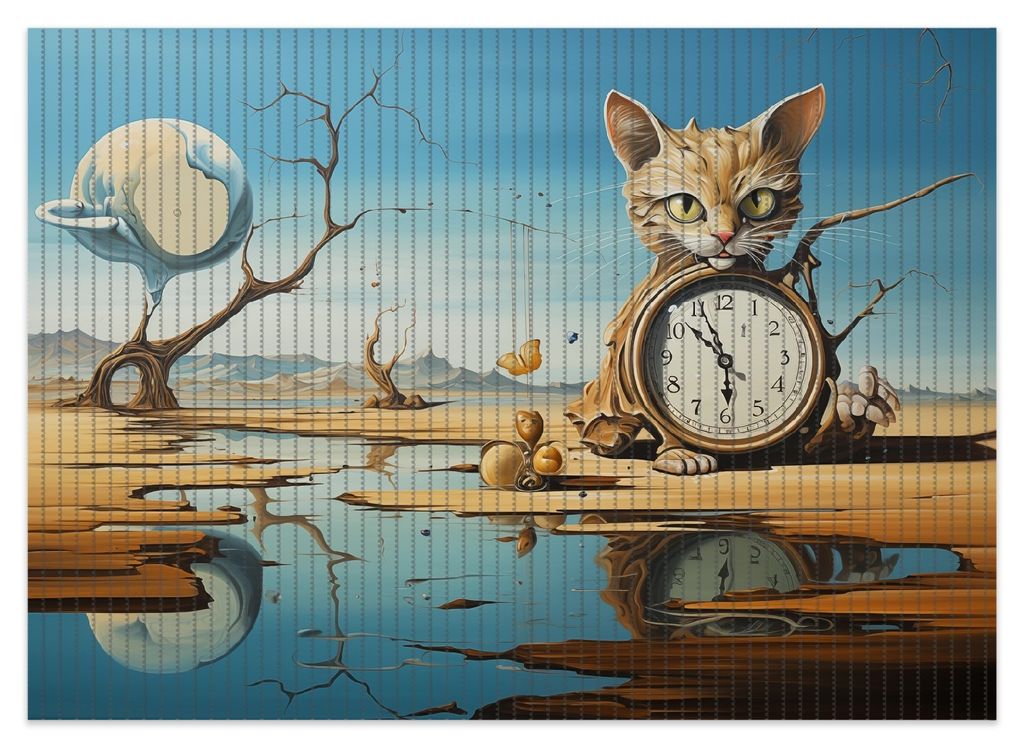 Wallario Duschmatte Antirutschmatte Badmatte Fußmatte Bewacher der Zeit, Größe ca. 70 x 50 cm