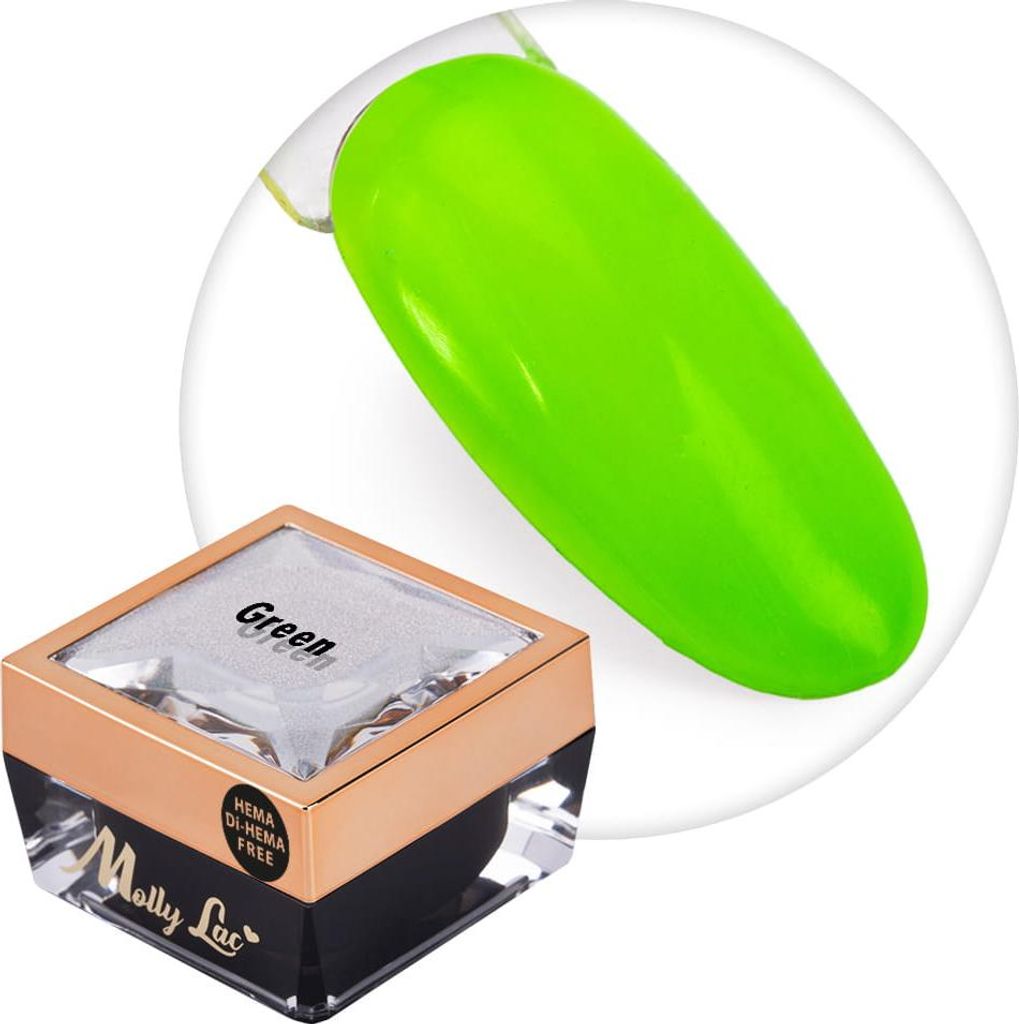 Ombre Gel Farbgel Ombre Ornamente MollyLac Grün HEMA/Di-HEMA Frei Nr. 14 5g
