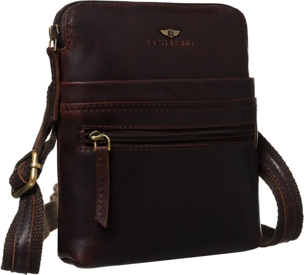 Peterson pánská crossbody taška z přírodní kůže hnědá Obrázek produktu 