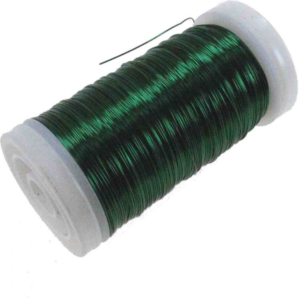 100g Myrtendraht Dekodraht Ø0,3mm ca.160m Basteldraht Dekolackdraht Lackdraht, Farbe:grün