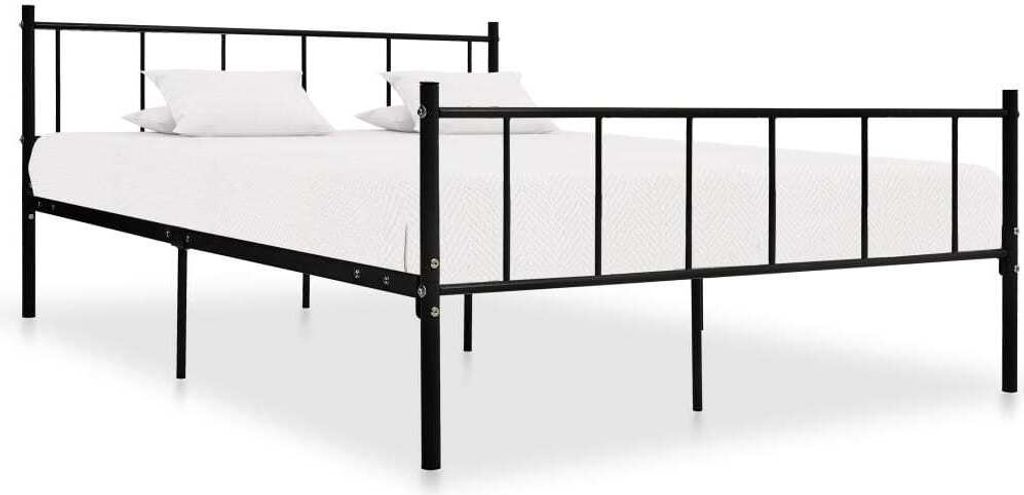 Bettgestell Schwarz Metall 180×200 cm