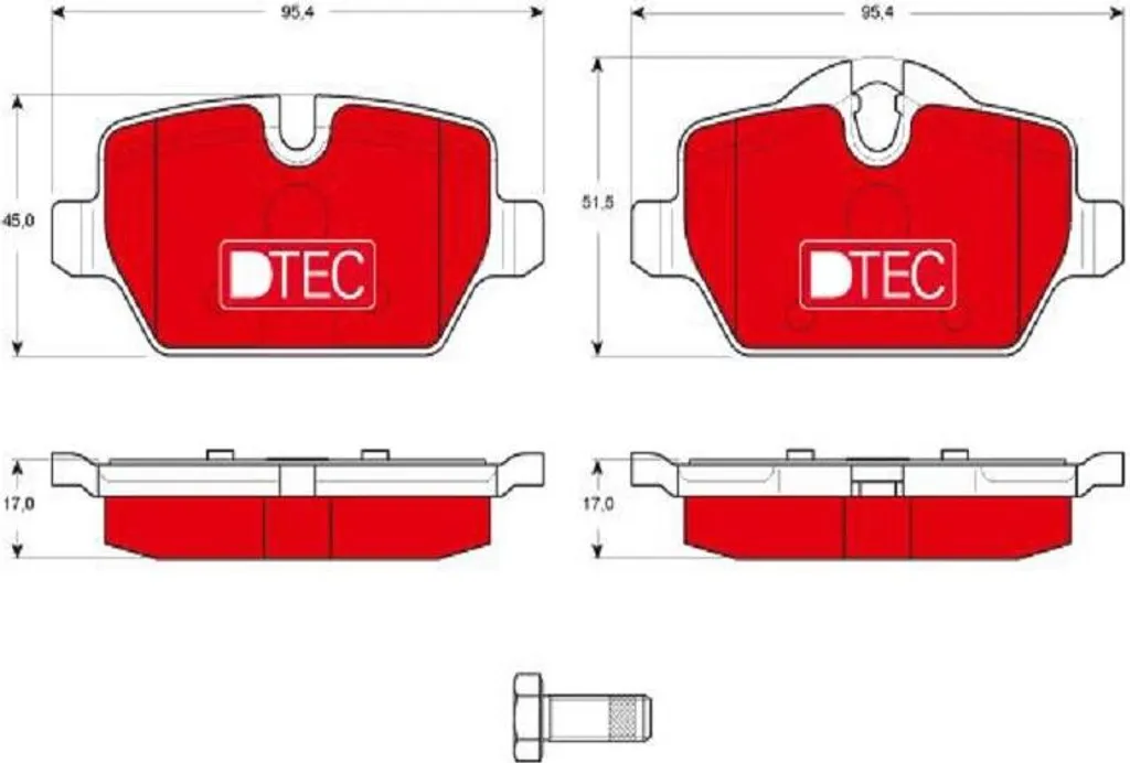Support de fixation TRW GDB1612DTE en acier traité anti-corrosion