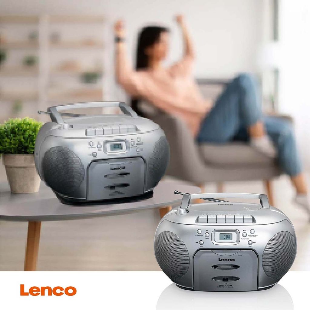 Lenco SCD-420 - Ghettoblaster - Srebrny Zdjęcie produktu 16
