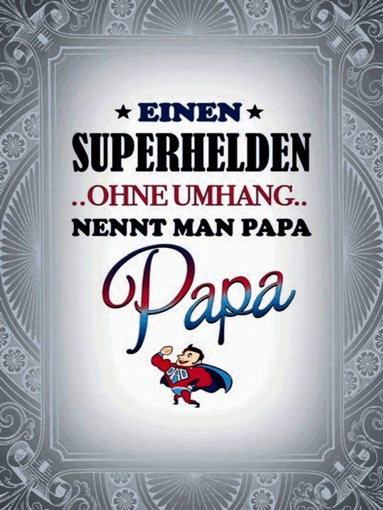 vianmo Holzschild 40x30 cm Superhelden ohne Umhang PAPA