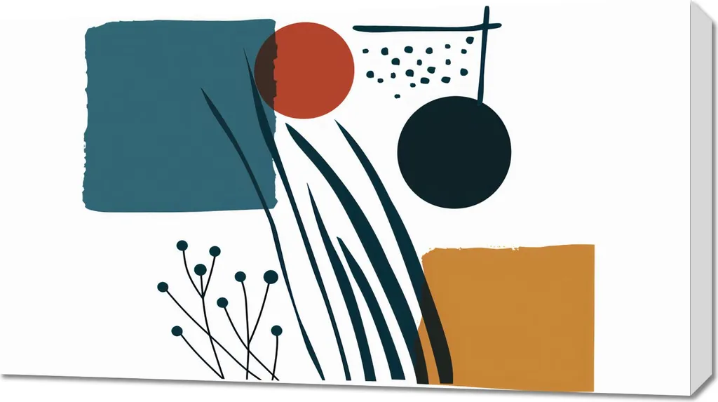 Tableau Dessin Moderne 90x50 cm Impression sur Toile pour le Salon