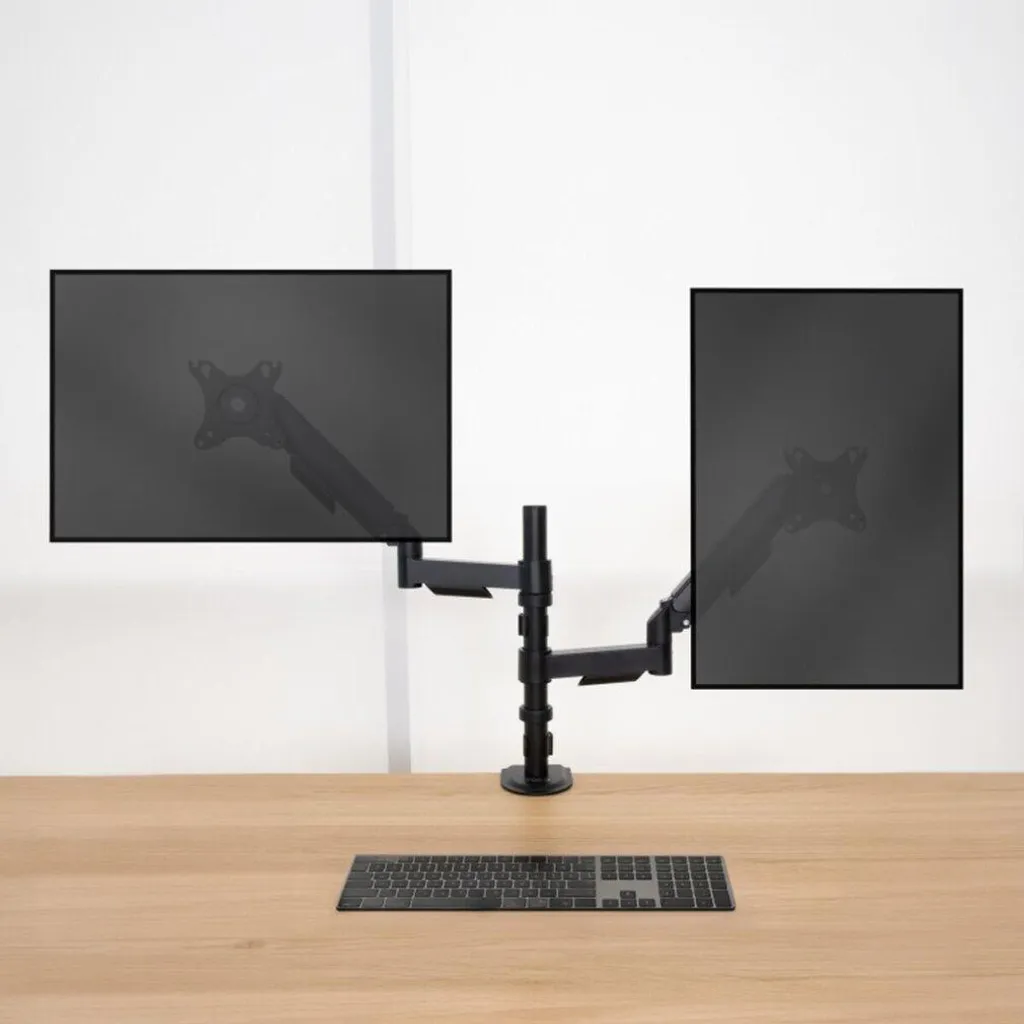 Bras articulé double écran 17-32'' pour setup informatique Tooq